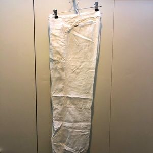 Athleta linen cargo pants white